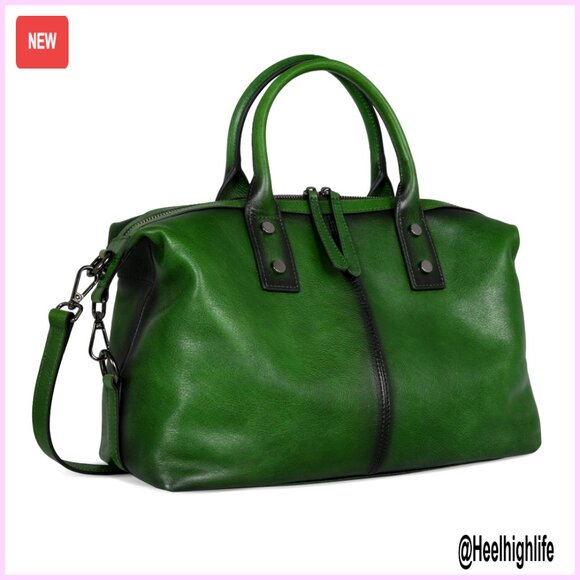 Genuine Leather Satchel Tote Shoulder Bag Large Capacity Crossbody